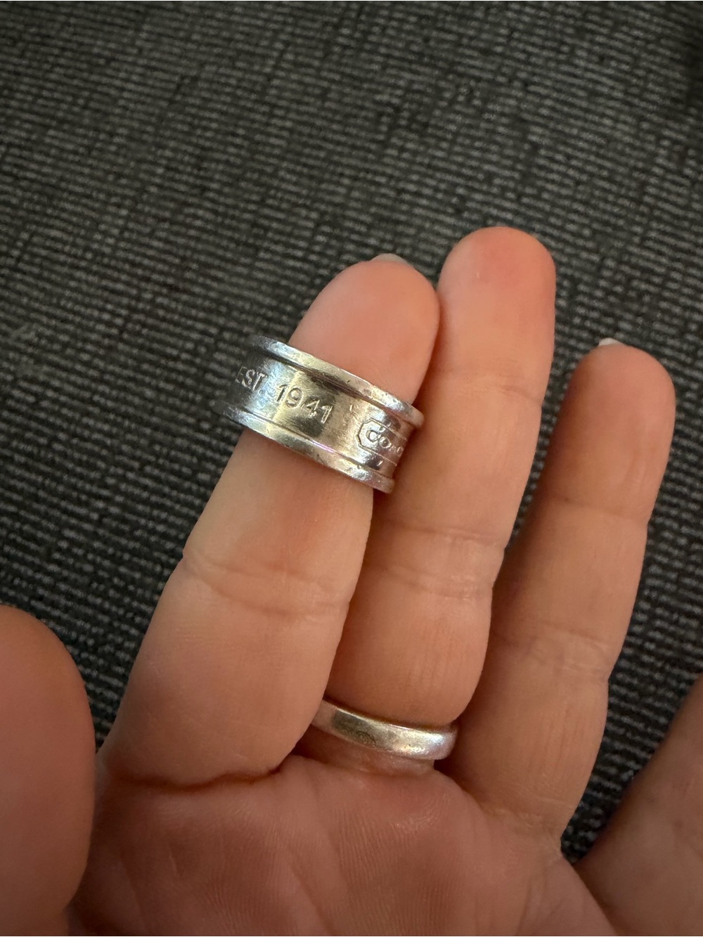 Coach Sterling silver Signature Band Ring - Picture 2 of 4